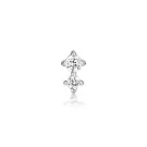 Ania Haie Double Sparkle Barbell Ohrringe Silber E035-07H