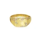 Jane Kønig Iced Signet Ring Silber Vergoldet EBISR-XJK23-G