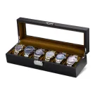 Ditur Uhrenbox 6 Uhren Schwarz Holz DIT0000246
