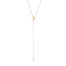 Jane Kønig Half Moon NO. 2 Tie Necklace Halskette Edelstahl Vergoldet HMTN-AW26-SS-G