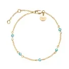 Rosefield 5 Stone Armband Edelstahl Vergoldet JBBSG-J814