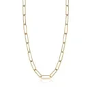 Ania Haie Link Up Halskette Silber Vergoldet N046-03G
