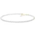 Gaura Natural Pearls Pearl Halskette Silber Vergoldet PYFORW555