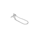 Jane Kønig Single Half Moon NO. 2 Chain Stud Ohrring Single Rostfreier Stahl SHMS-AW26-SS-S
