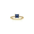 Sif Jakobs Ellera Quadrato Ring Silber Vergoldet SJ-R42280-BLCZ-YG