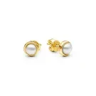 Gaura Natural Pearls Pearl Ohrringe Silber Vergoldet SK26351GYE