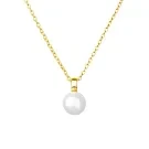 Gaura Natural Pearls Pearl Pendant Halskette Silber Vergoldet SK26353GYN