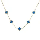 SKØR CLOVE CHAIN DARK BLUE Halskette Rostfreier Stahl SK0086