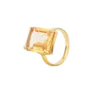 House of Vincent Candy Rock Yellow Citrine Ring Silber Vergoldet VJ080-LRG-CI
