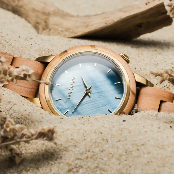 holzkern leder uhr mÃ¤nner